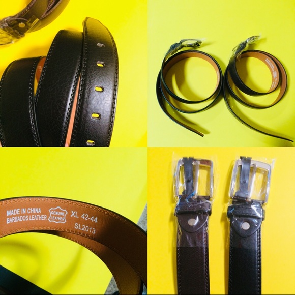 🆕Men’s Genuine Leather Belts SzXL (42-44) lot of2 - Picture 2 of 7